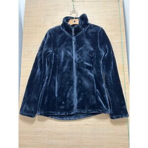 32 Degrees Heat Black Fleece Full Zip Mock Neck Jacket Women's Size Small